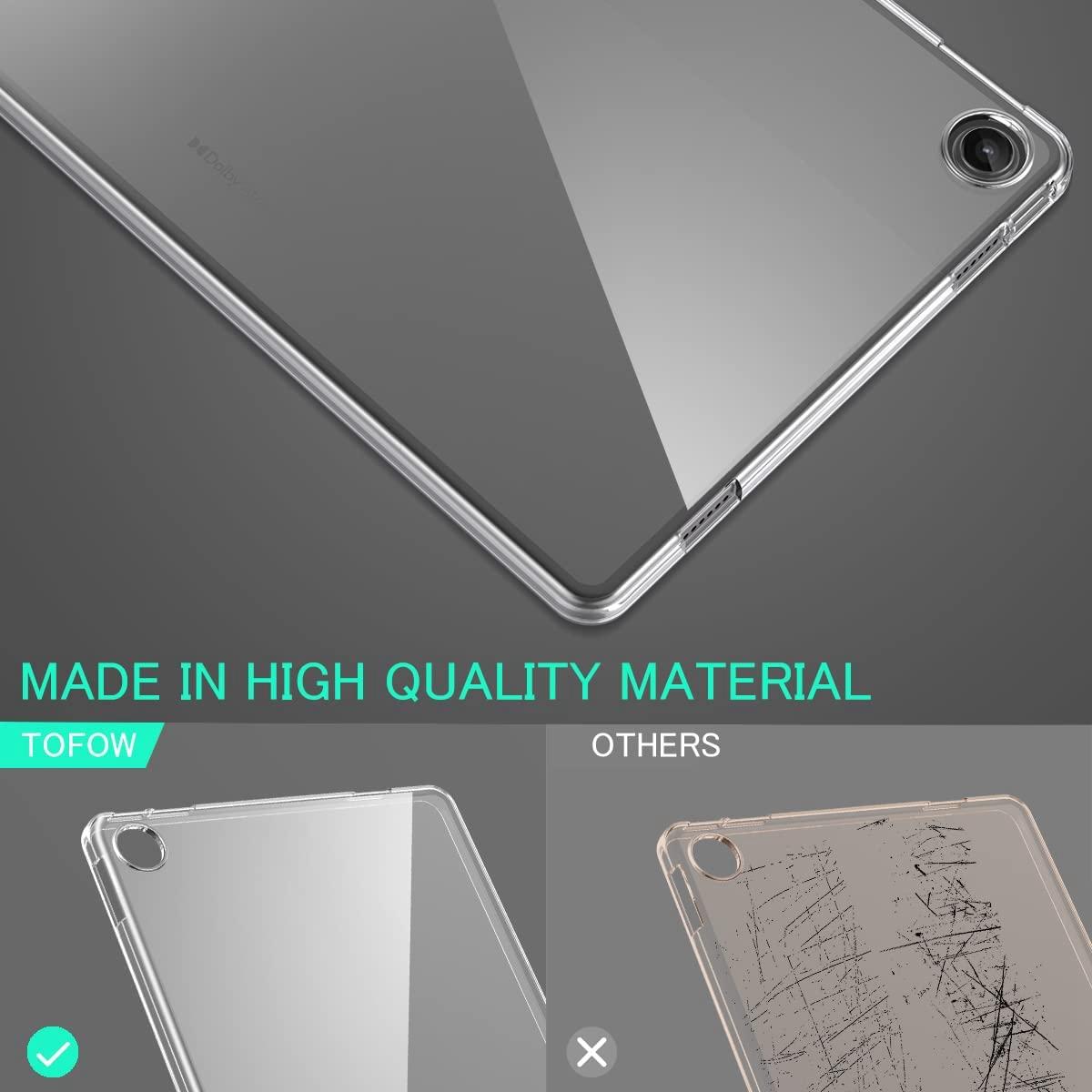 

For Lenovo Tab M10 Plus (3rd Gen) Matte Anti-Fingerprint Scratch-Resistant Flexible Soft TPU Tablet Case Shell A