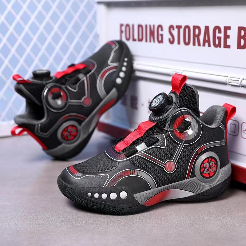 Children's basketball shoes 22 autumn and winter children's actual combat training shoes medium and large children's non-slip velvet thickened