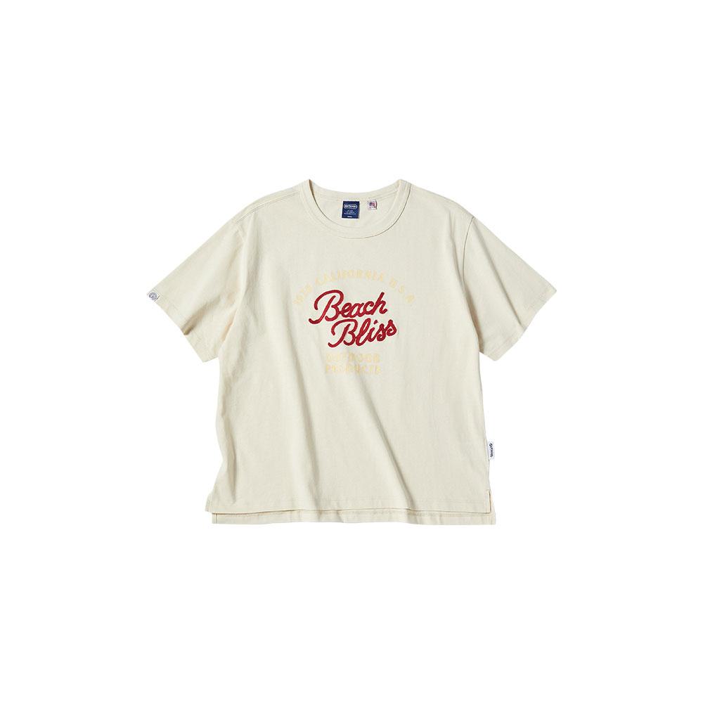 OUTDOOR PRODUCTS Women'S Embroidered Logo Short Sleeve T-Shirt (Cream)