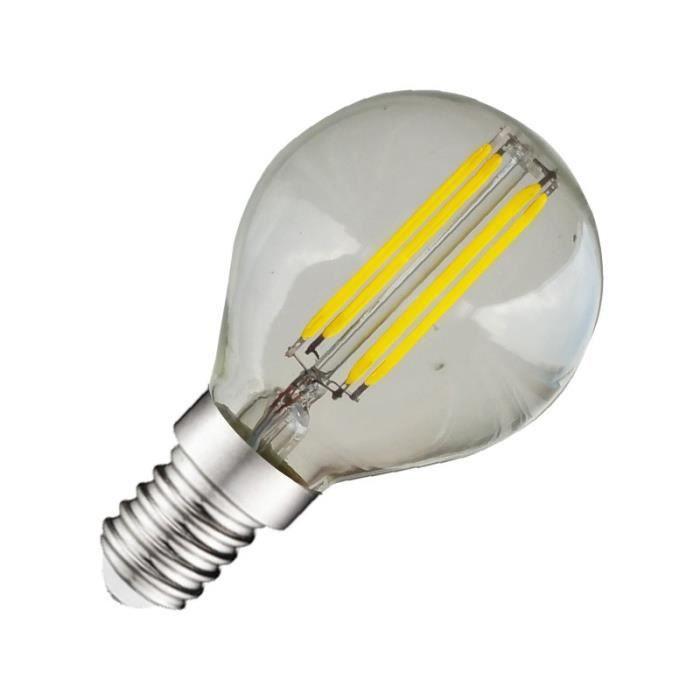 Ampoule LED - COB - P45 E14 - 4W - 6000°K - Transparent Claire