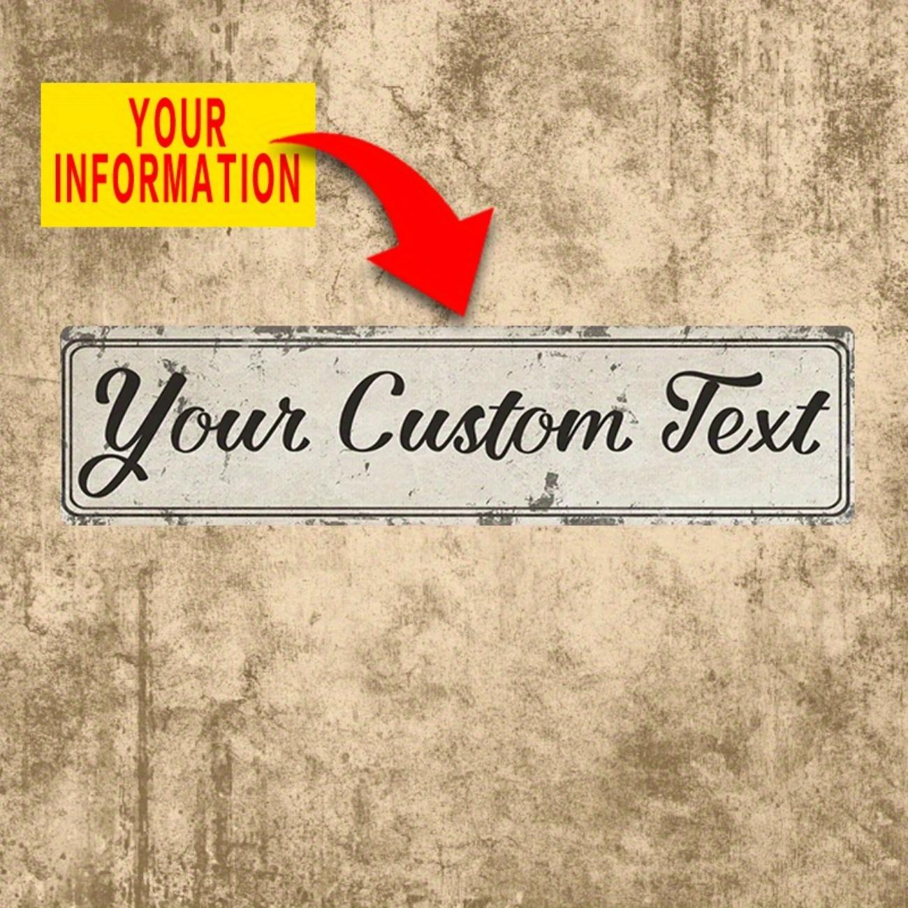 

Personalized Custom Rustic Double Border Tin Sign for Home Office Wall Decor