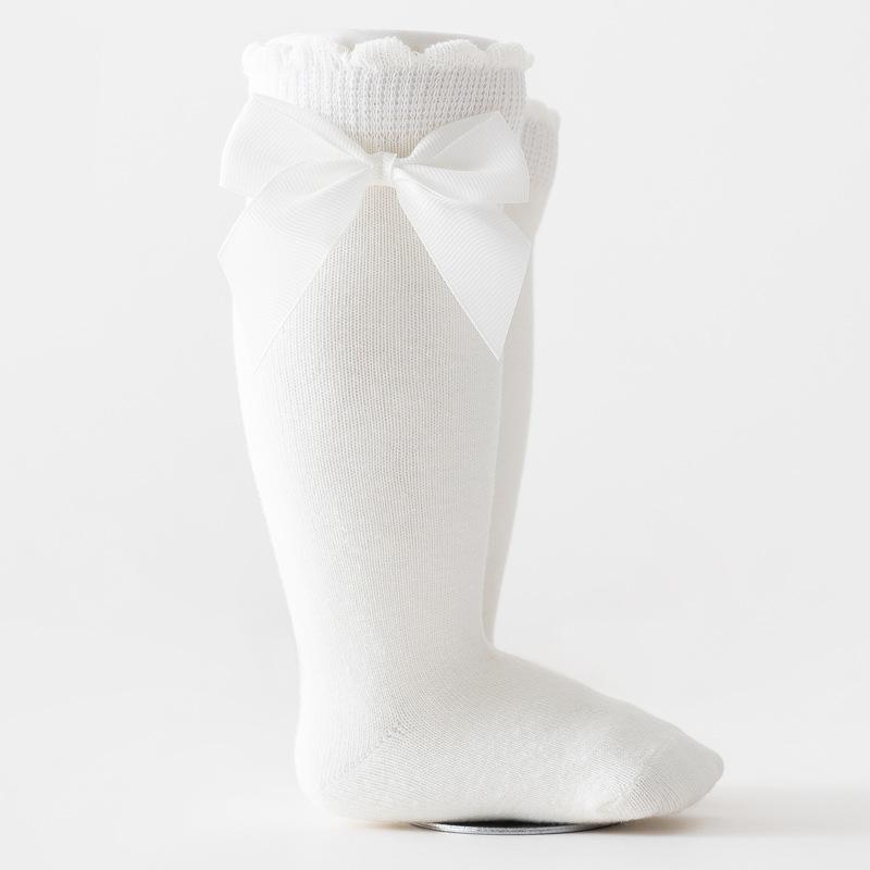 Spring and Autumn 0-5 Years Baby Socks Baby Knee Big Bowknot Loose Mouth Princess Socks