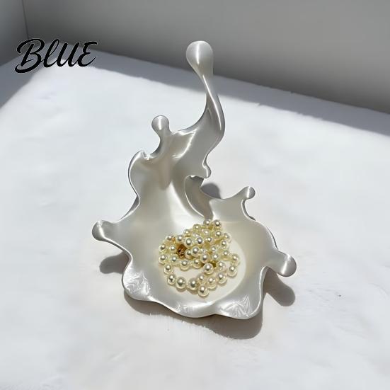 Streamlined Jewelry Dish 3D Printed Tray Water Splash Design Organizer Ring And Earring