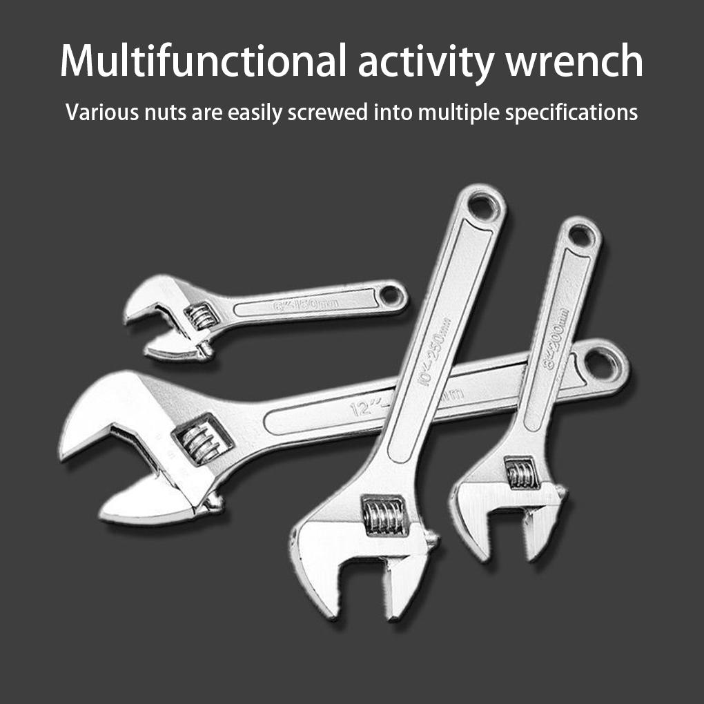 Nuts Bolts Install Adjustable Wrench Woodworking Plumbing Metalworking Alloy Steel Spanner Office Repair Tool Replacement