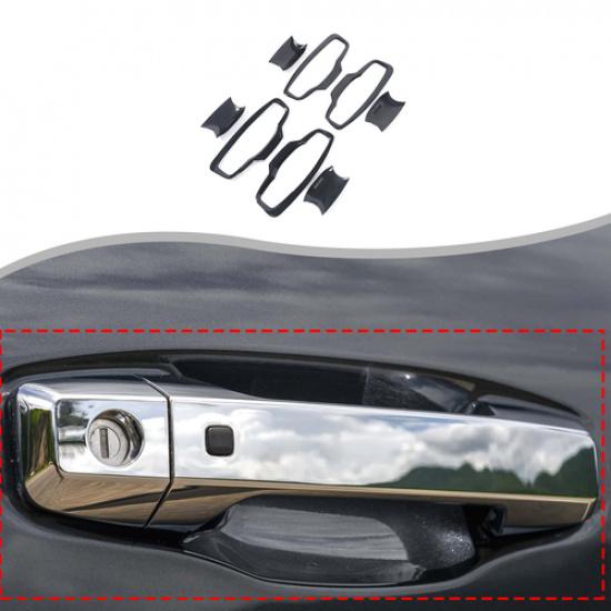 ABS Carbon Fiber Exterior Door Bowl Trim Cover For Mitsubishi L200 2024+