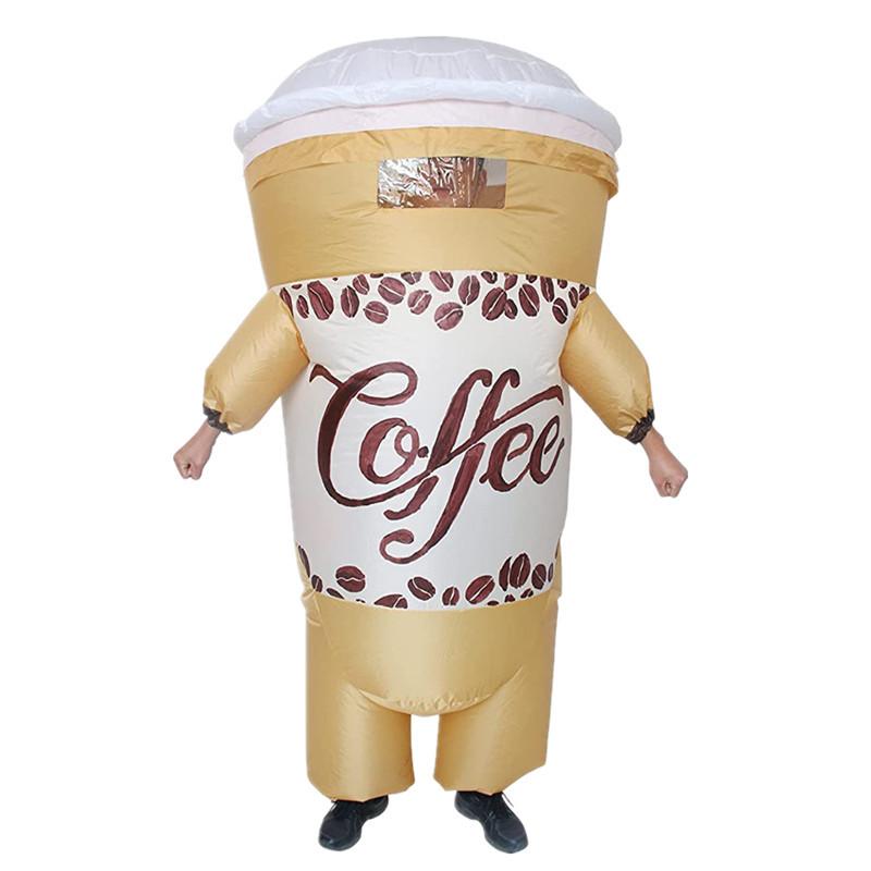 

Funny coffee cup inflatable costume, adult 150-190cm жовтий