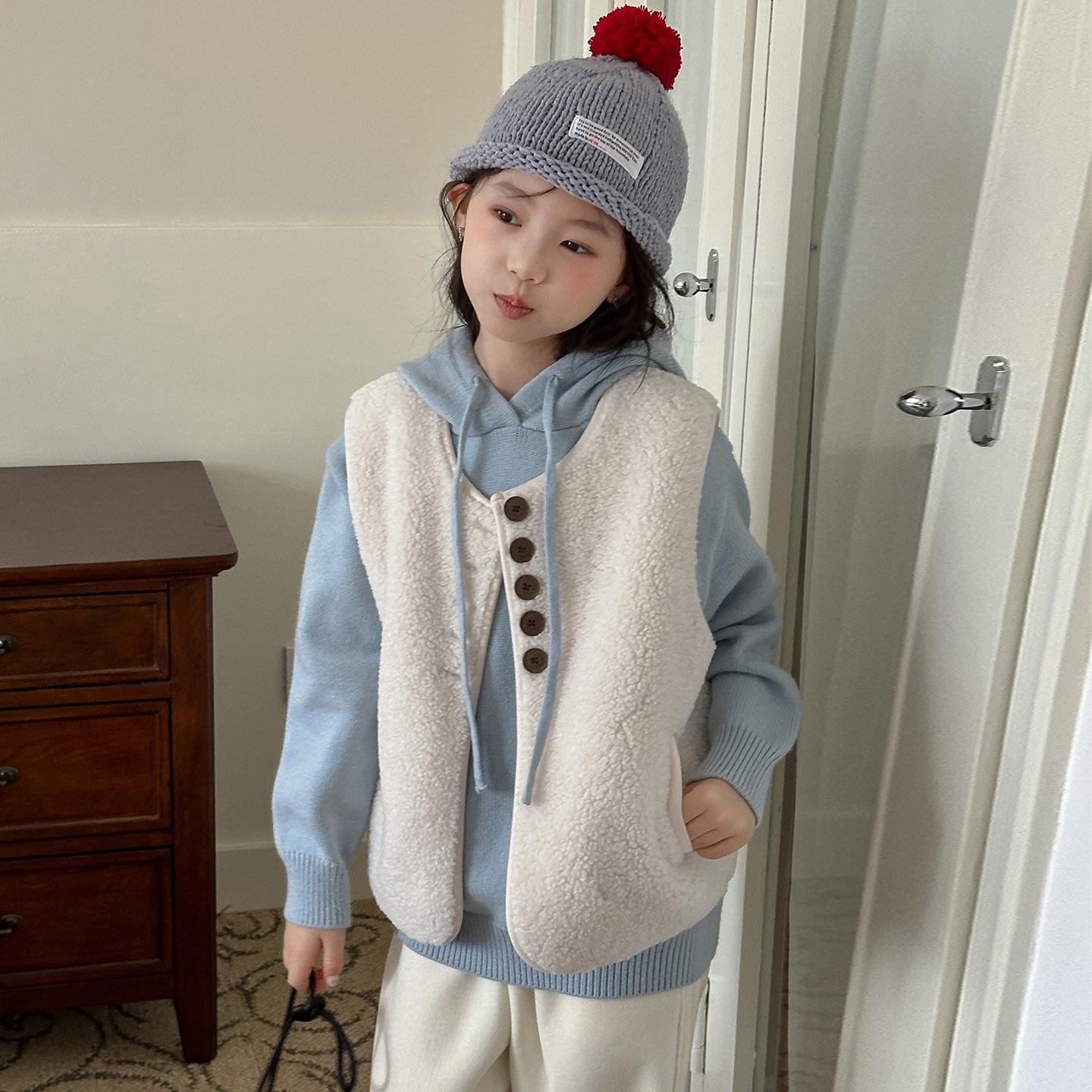 

Модний осінньо-зимовий набір для дівчаток 2025 - Товстий, теплий і трендовий 140cm