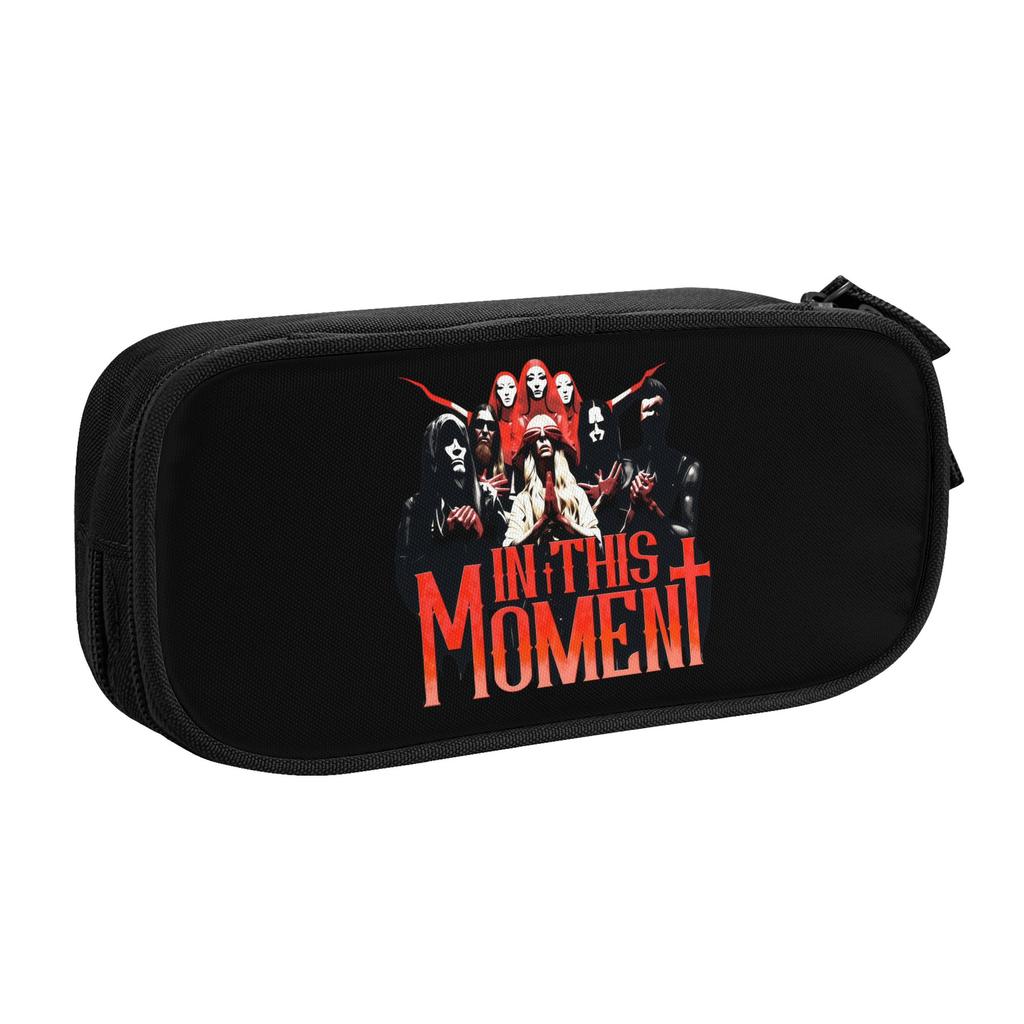 Cute In This Moment Rock Band Pencil Cases for Boys Girls Large Storage Pen Bag Box Stationery