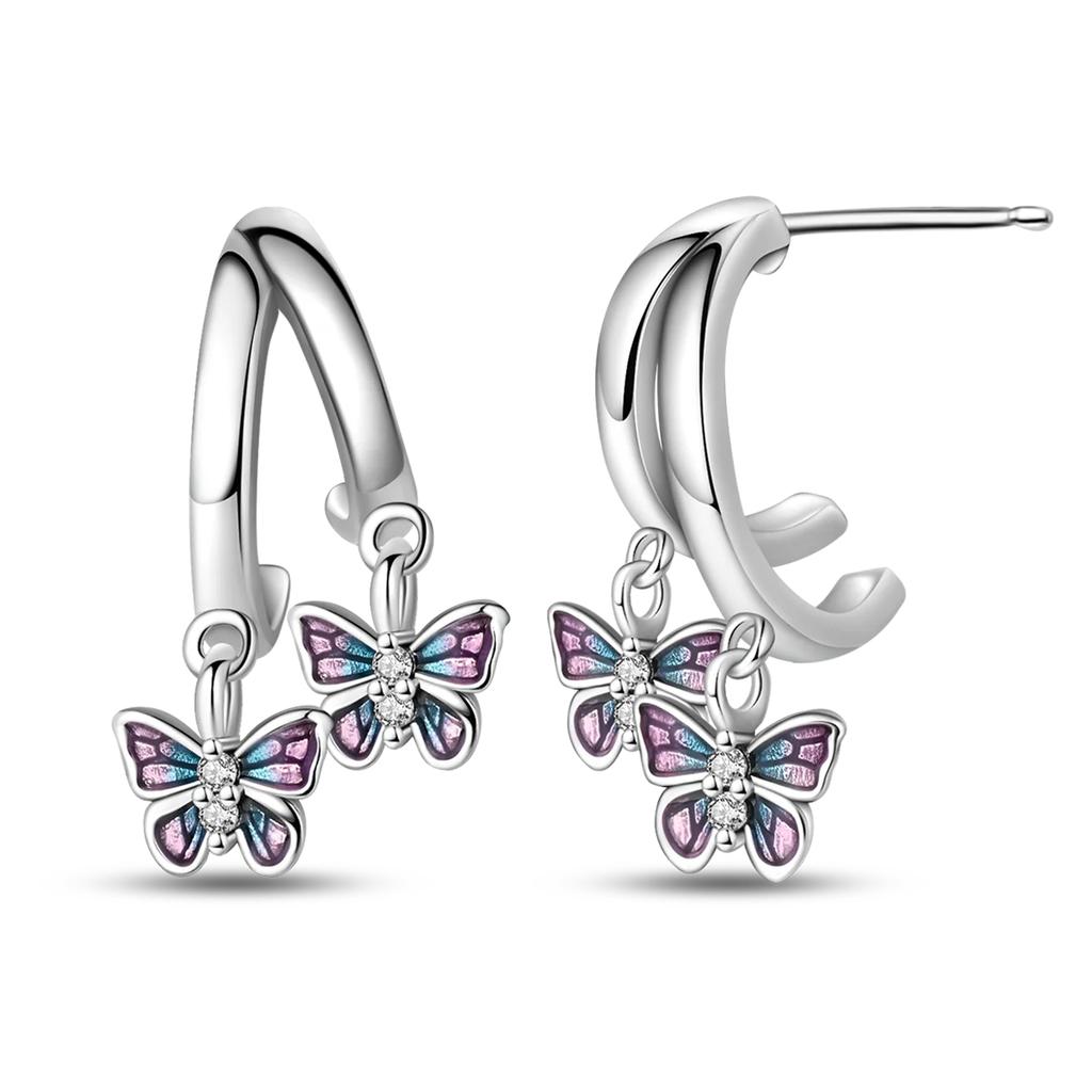 Original 925 Silver Simple Starry Moon Night Zircon Earrings for Women Trending Fashion Jewelry Birthday Gift New In