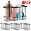 4 Stück Wandmontierter Aufbewahrungskorb Eisen Küche Badezimmer Aufbewahrungsregal Ohne Bohren Schranktür Organizer Zuhause Badezimmerzubehör
