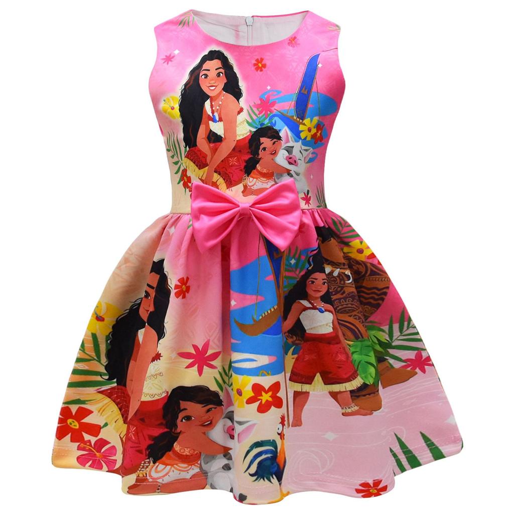 Source, Descendants, Moana, Moana, Girls Dress, Girls Bow Dress Skirt
