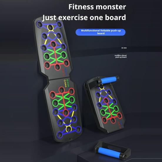 Placă de push-up pliabilă cu mâner anti-alunecare 28 găuri Bărbați Piept Antrenor de mușchi abdominali Placă de bară Push-up Grip Home Gym Echipament de fitness