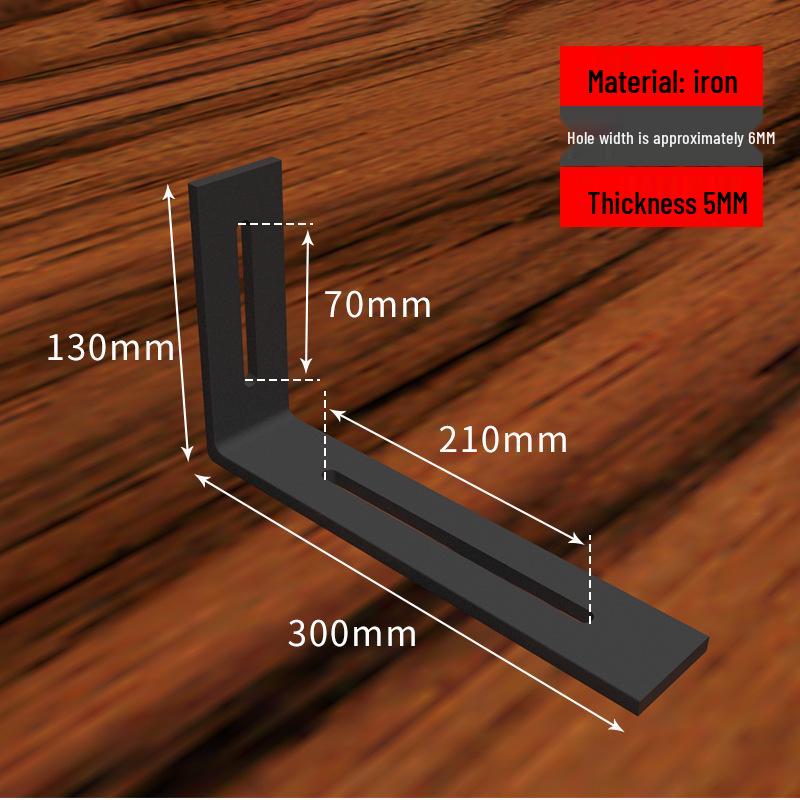Stainless Steel 90° Movable L-Shaped Corner Bracket with Long Hole for Shelf Support