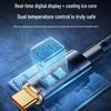 6A Transparent Type-C Data Cable, 100W Super Fast Charging, Compatible with Huawei, Xiaomi, and Apple Devices.