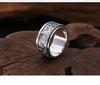 Men's Rotating Index Finger Ring - S925 Sterling Silver, Retro Thai Style, Fashionable Jewelry