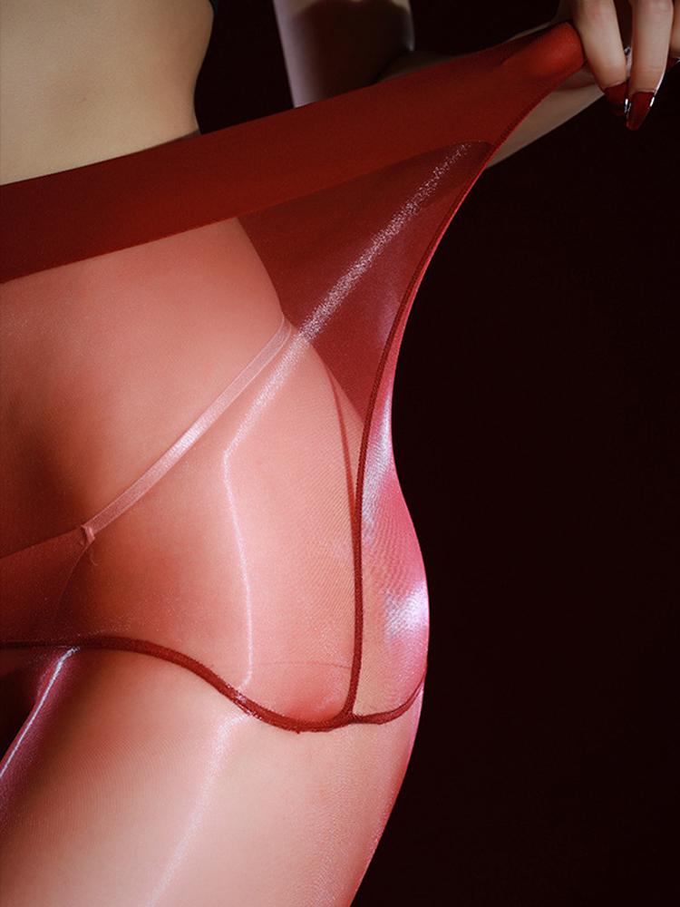 High Waist Ultrathin Sheer Pantyhose Leg Slim Oil Shiny Silky Transparent Tights Seamless Crotch Breathable Underwear Lingerie