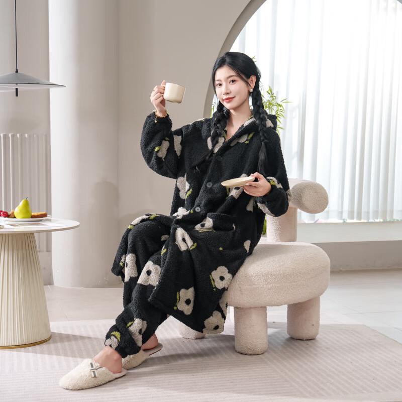 

Women s Hooded Thermal Loungewear Set M-L