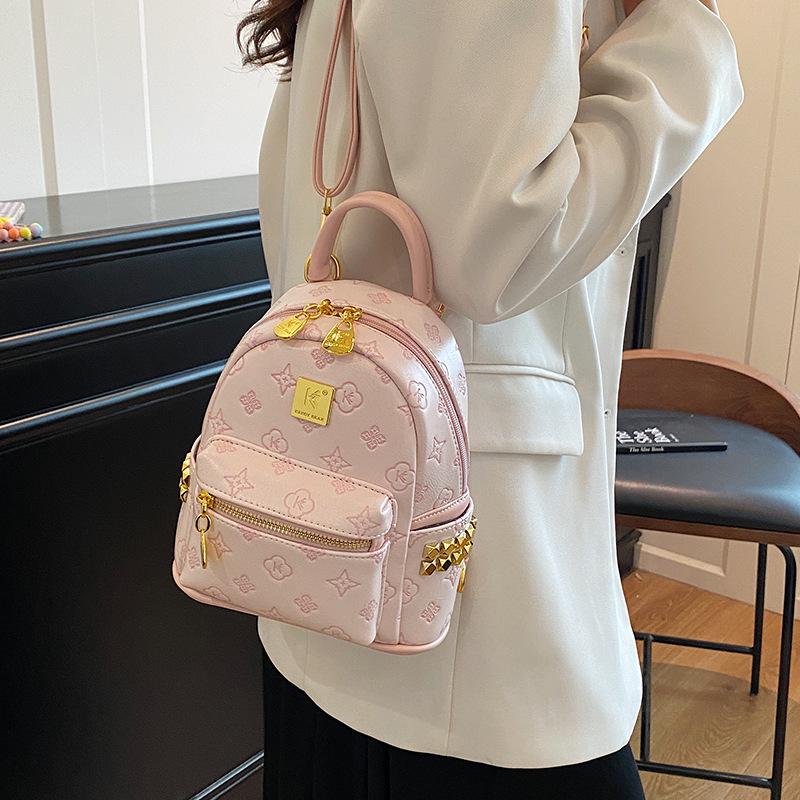 College Style Backpack Women's 2026 New Niche Versatile Portable Backpack Feeling Messenger Bag