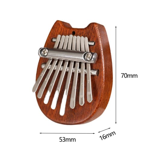 JOEBO Mini Kalimba Thumb Piano, 8-Key Portable Piano Pendant, Made of Premium Wood, Finger Piano, Finger Percussion Instrument, Finger Music Box, Begi