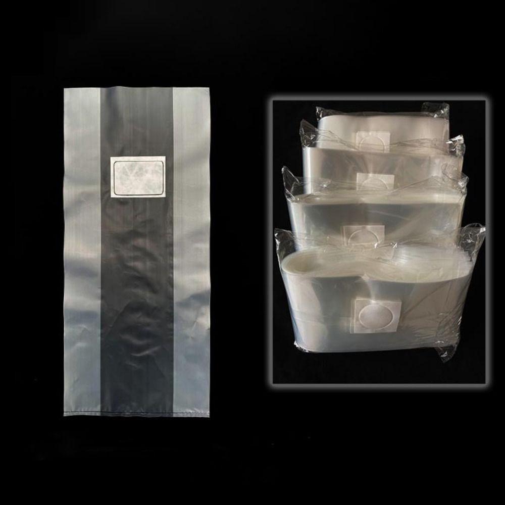 50 Pcs Clear PP Mushroom Planting Bag 0.2um Filter Edible Mushroom Breathable Bag Mushroom Spawn Grow Bag Indoor Gardening