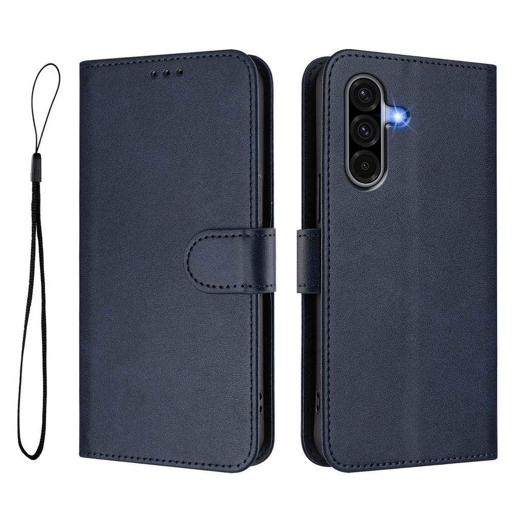 For Samsung Galaxy A36 5G/Galaxy A56 5G Wallet Case RFID Blocking Calf Texture Leather Stand Phone Cover with Strap