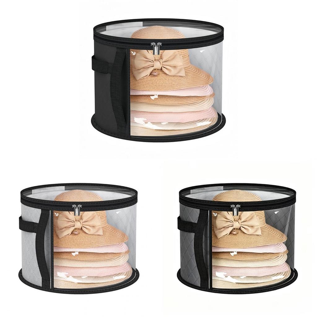 Modern Simple Circular Hat Organizer With Fabric Material For Home And Travel Use