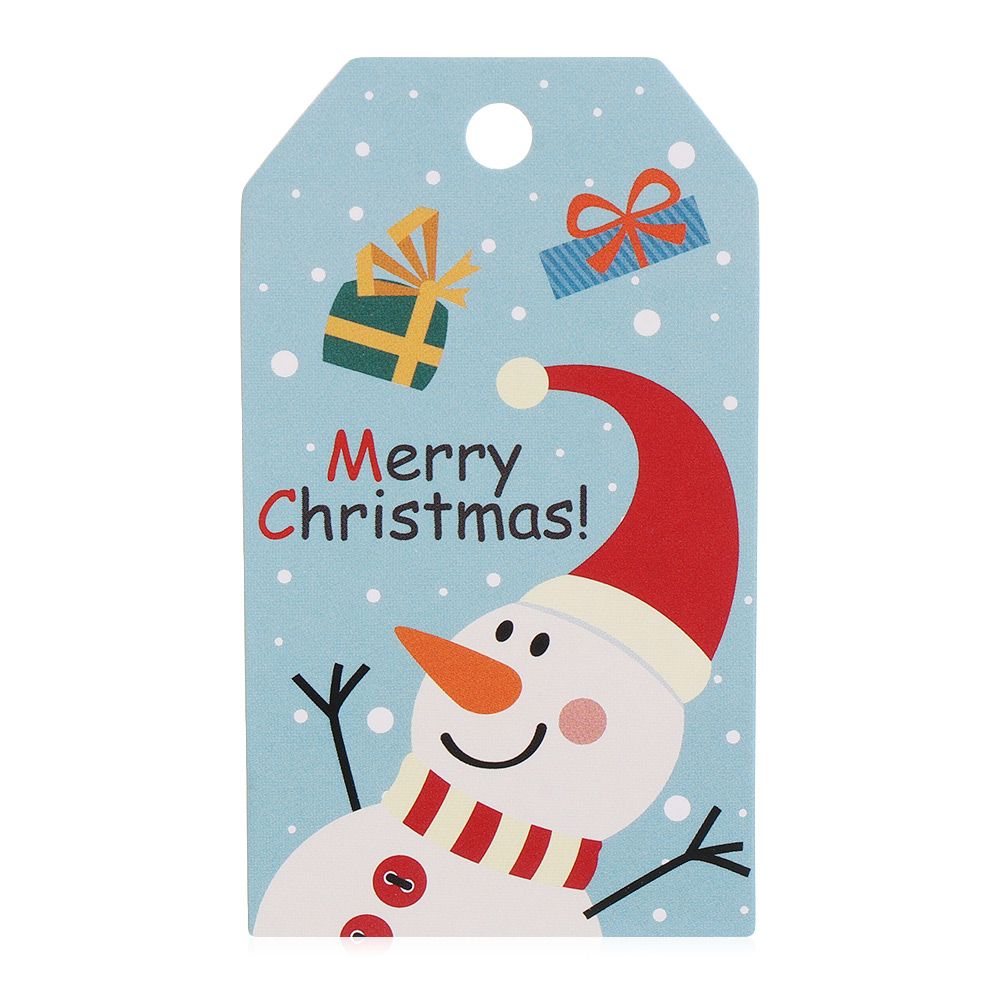 Santa Claus Gift Wrapping with Rope Hanging Label Gift Cards Christmas Paper Tags Xmas Decorations