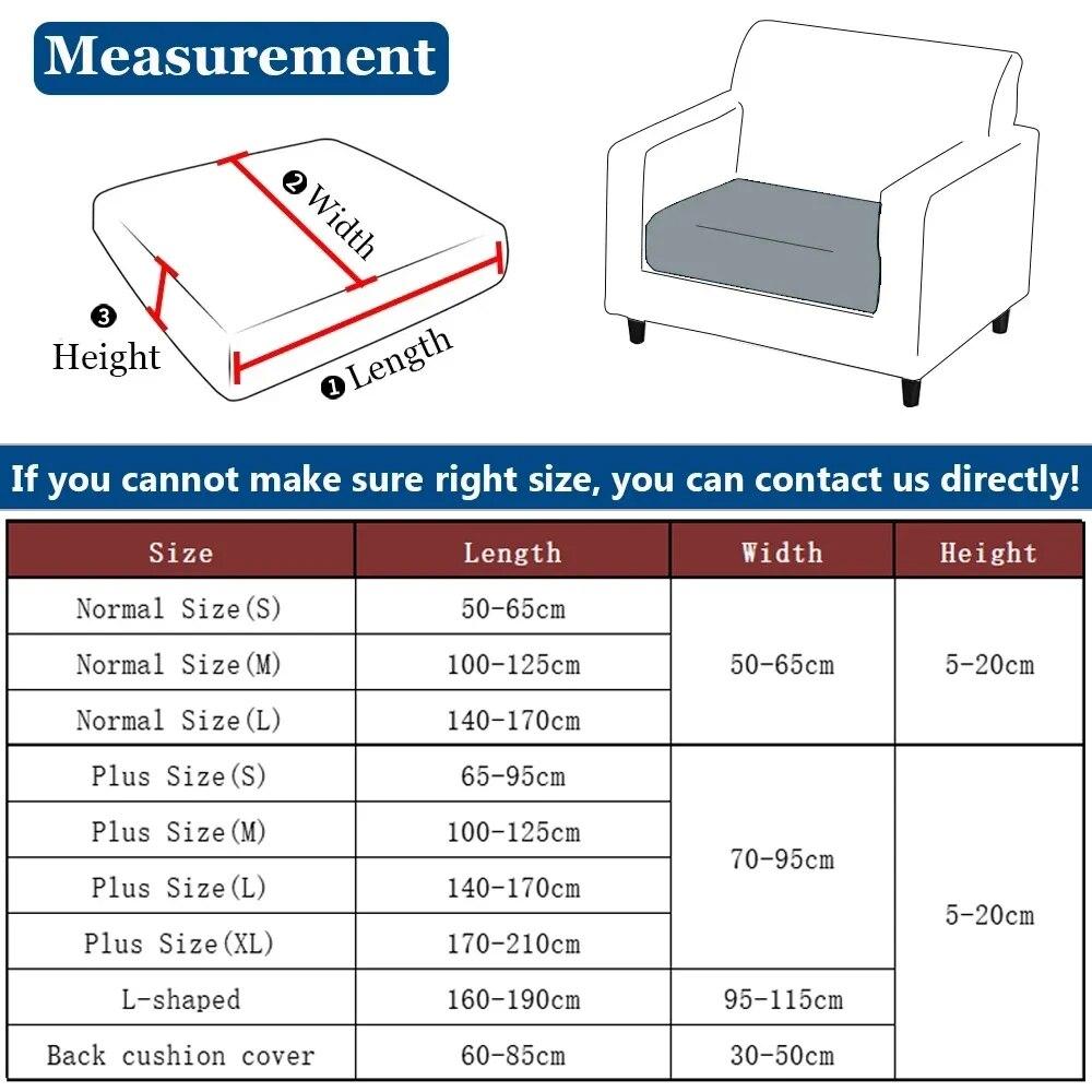 Plain Sofa Cushion Cover High Stretch Sofa Slipcover Living Room Spandex Elastic Furniture Protector Home L-Shaped Sofa Cover