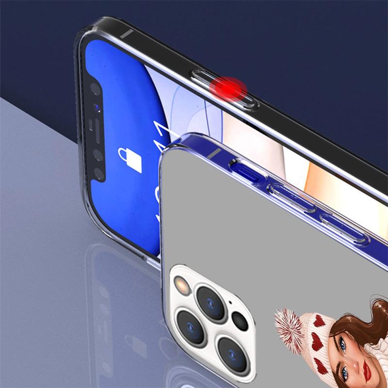 Christmas Art Girls Coffee Phone Case For iPhone 17 Air 16 Pro Max 16E 15 + 14 Plus 11 12 13 Mini 7 8 SE Gift Print Cover Fundas