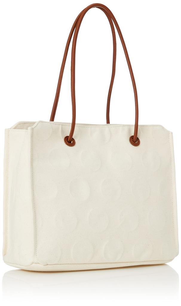 Shoulder Heat Embossed Polka Dot Canvas Size Camel [Isaac] Bag, Tote, S, Women's, (22)