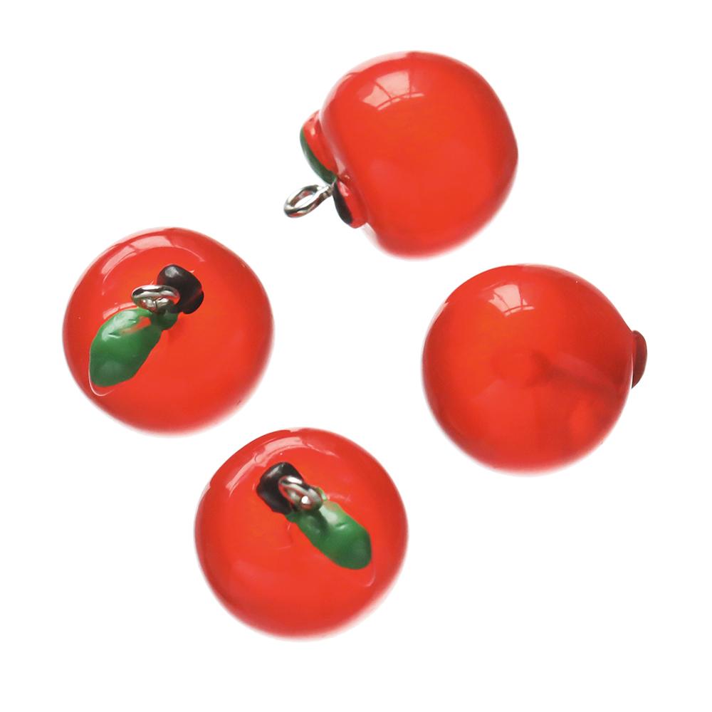 10Pcs Fashion Fruit Jelly Color Pendants Apple Resin Pendant for DIY Jewelry Making Earring Necklace Keychain Charms Supplies