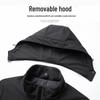 Yalu Men's 5-in-1 Detachable Hooded Mid-Length Goose Down Jacket