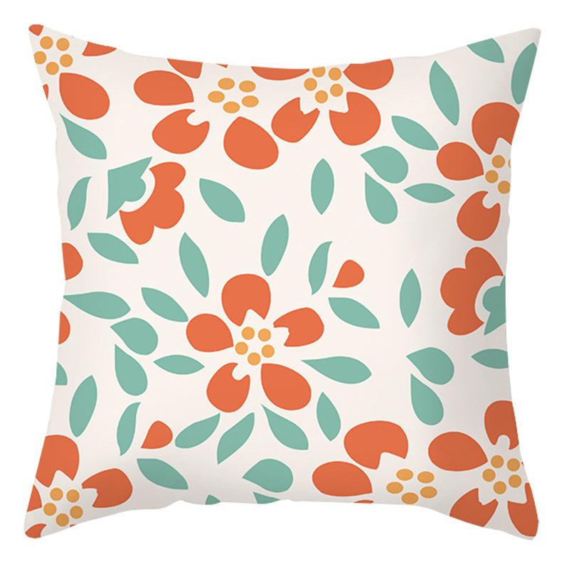 Geometric Floral Pattern Fresh Nordic Style Pillowcase Desk Lunch Break Sleeping Pillow Bedside Pillow Cushion