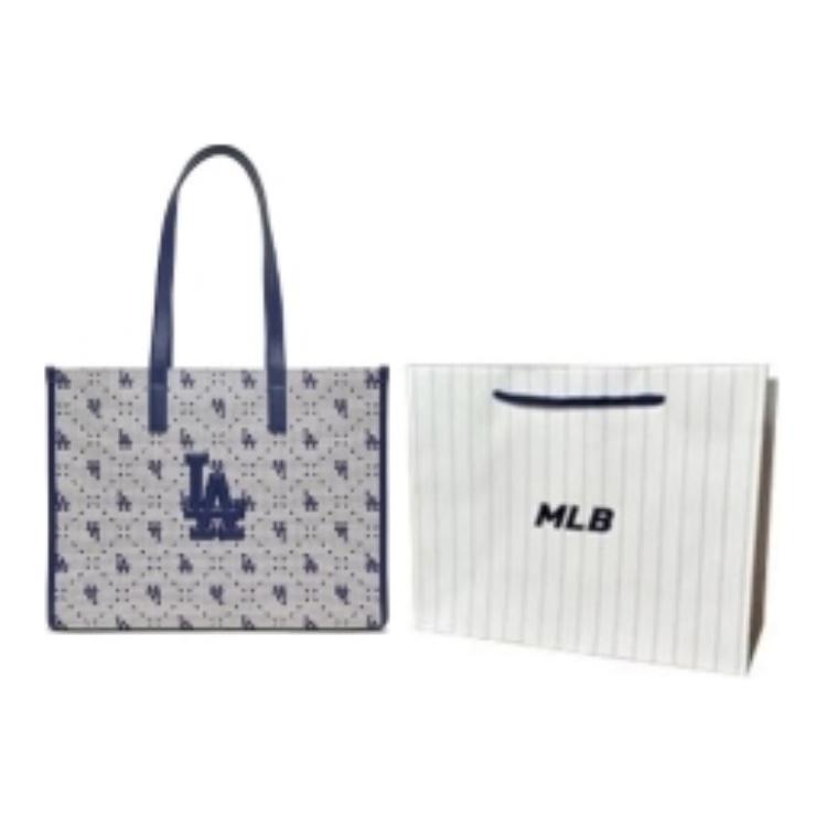 New MLB Los Angeles Dodgers SS23 Polyester Tote Bag, Shopping Bag, Handbag, Shoulder Bag Tubas Women's Blue 3AORL013N-07NYL