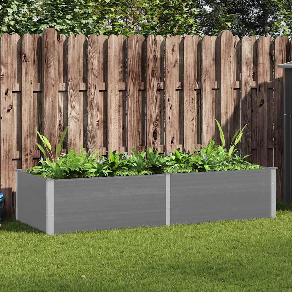 Garden Raised Bed 250 X 100 X 54 Cm WPC Gray