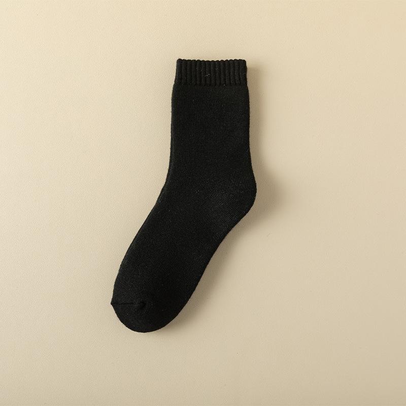Men's Winter Vintage Thickened and Fleece Warm Wool Mid Calf Socks
