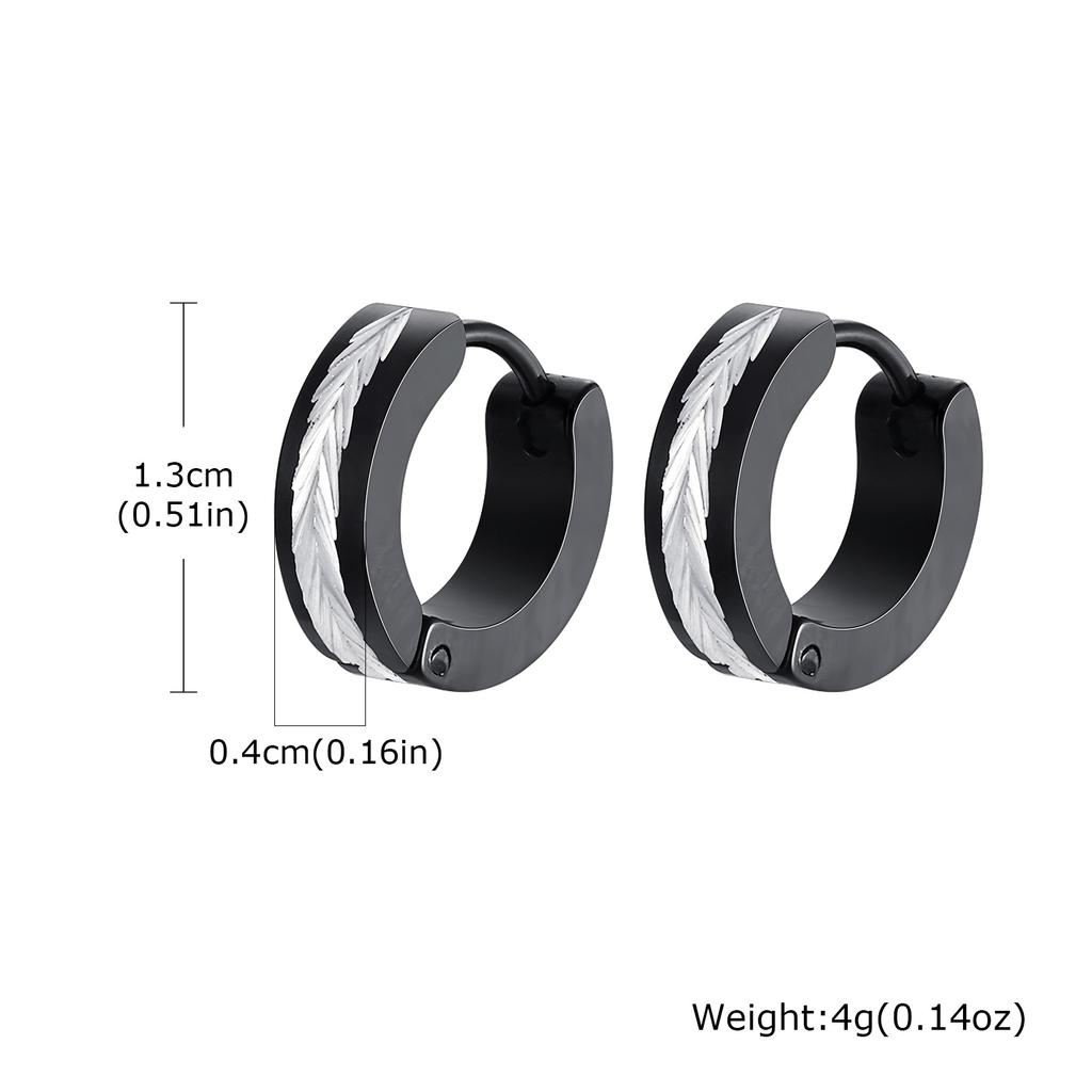 Punk Stainless Steel Huggie Earrings for Men, Fashion Unique Small Hoop Earrings, Waterproof Hypoallergenic Jewelry