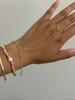 3pcs Minimalist Finger Chain Bracelet Set, Flat Snake Chain & CCB Beads, Suitable For Women Daily, Dating, Party, Music Festival