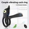 Daji Lock Essence Ring 10-Gang Vibrations-Hodenring mit Drahtloser Fernbedienung, Silikon-Penisvibrator für Paare, USB Wiederaufladbares Erwachsenenspielzeug