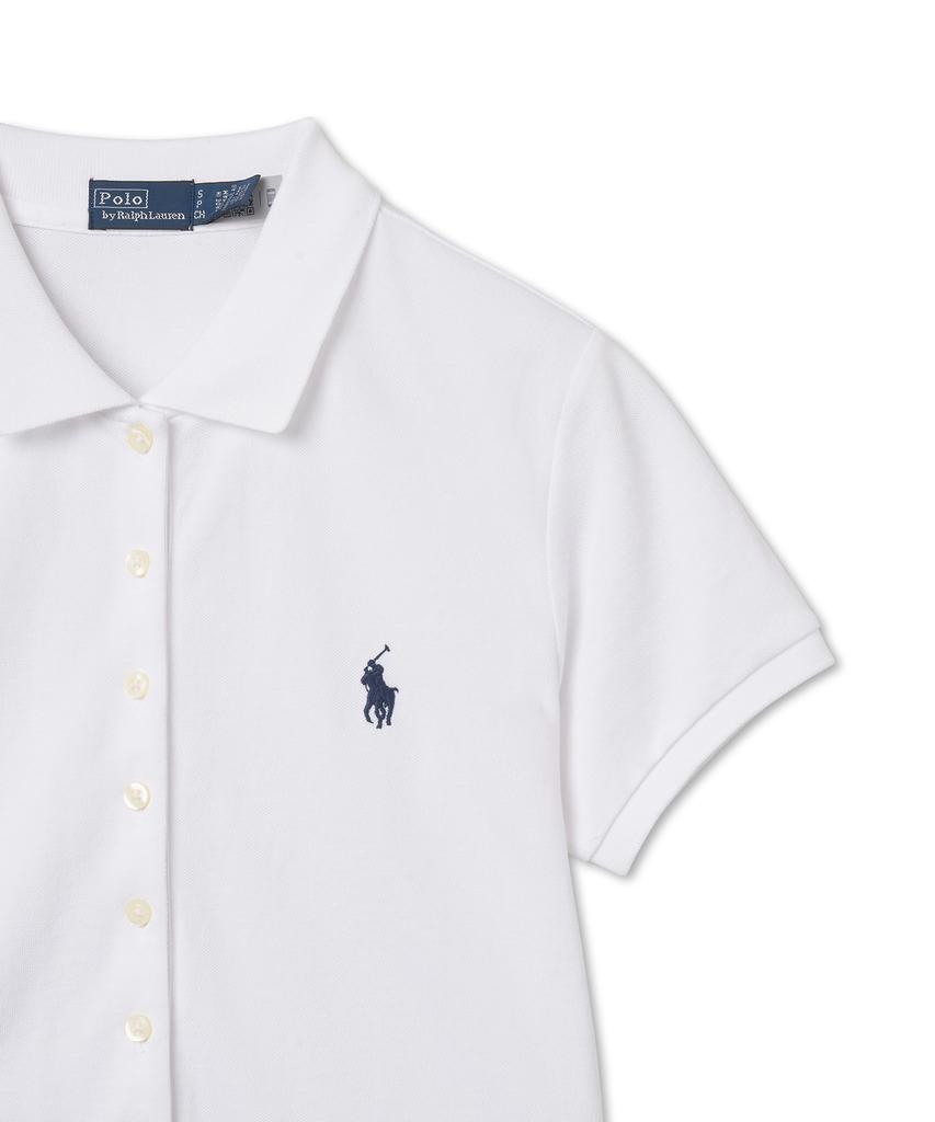 POLO RALPH LAUREN W Short Sleeve Polo Mesh Shirt - White