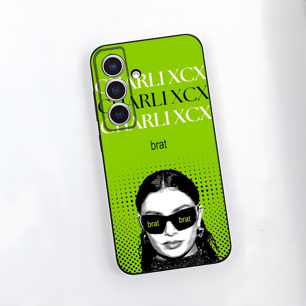 

Чехол для телефона Charli X-Xcx Brat для Samsung S26 S25 Plus S20 S20 Plus S22 Ultra S23 FE S21 Plus S21 Ultra Мягкий чехол Samsung S20 Ultra