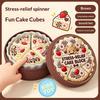 Cake-Themed Stress-Relief Button Toy Rotate Box, Artificial Cake Sensory Push Button Clicker Party Interactive Toys Gift