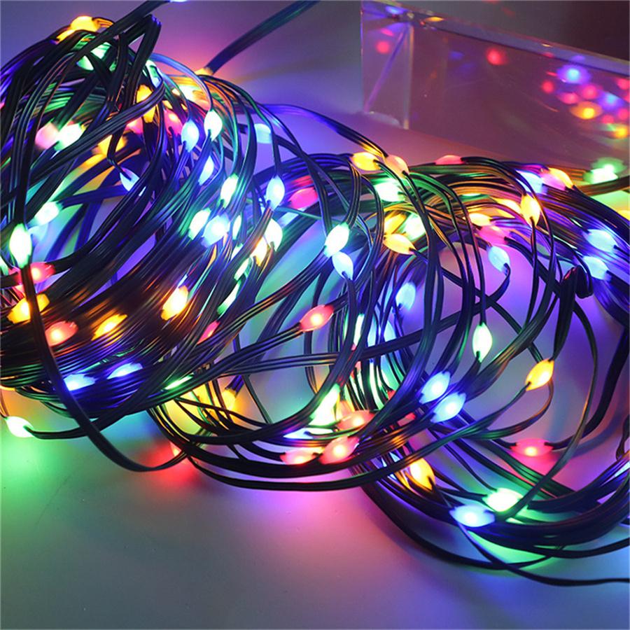 100/500/800 LED Plug In Rope Tube String Lights Outdoor PVC Christmas Rope Fairy Light Green Copper Wire Christmas Garland Light