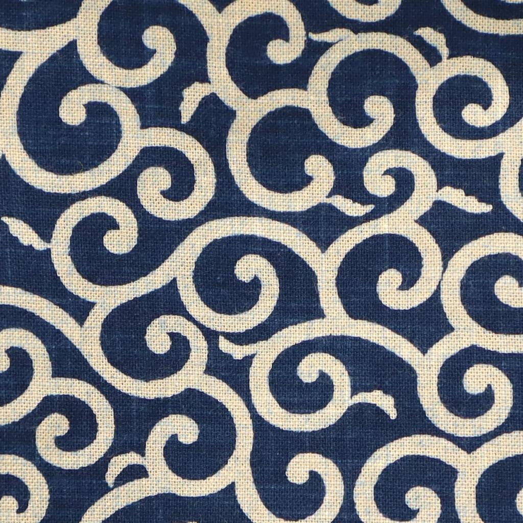 Maruzen Drawstring Small Item Arabesque Made In Navy X 12 X 3 Cm Bag, Case, Pattern, Japan, Blue, Approx. 7.5