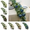 Multicolor Artificial Poeny Vine Green Eucalyptus Leaves Wall Ornament Fake Flower Vines Photo Props DIY Poeny Silulation Flower