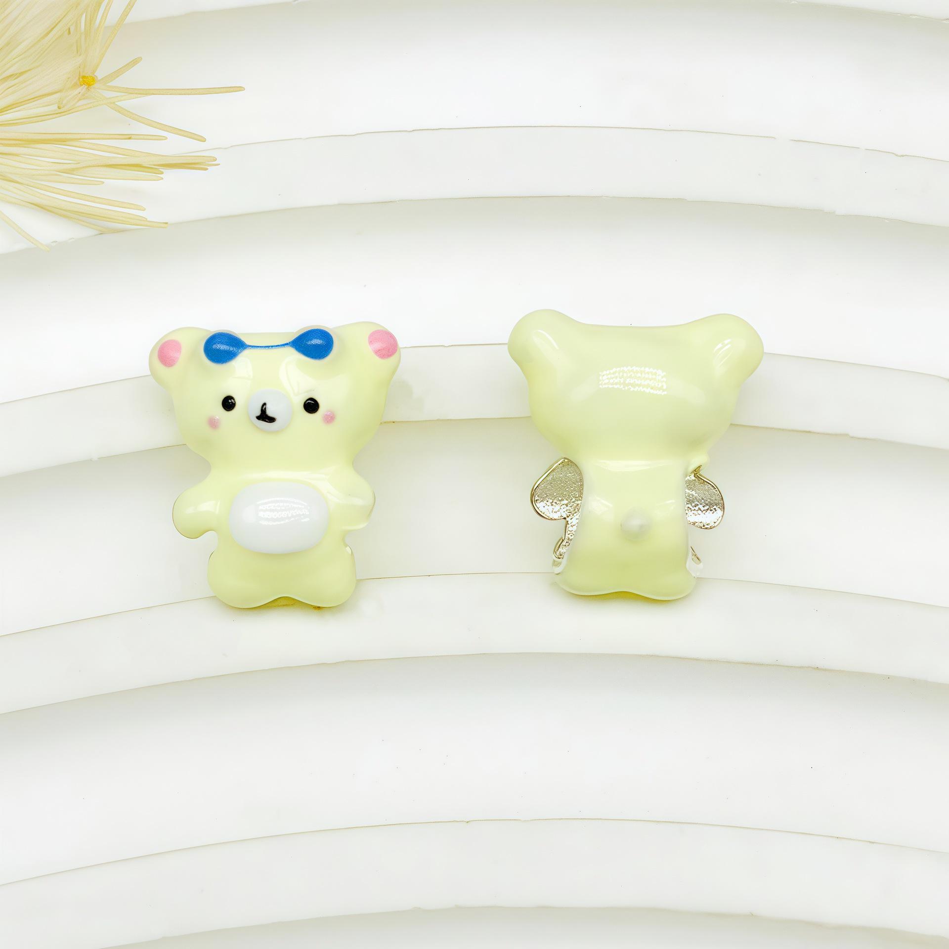 Hand-Painted Alloy Animal Bead Jewelry - Rabbit, Dinosaur, Bear, Little Fox Beads for DIY Bracelets & Necklaces