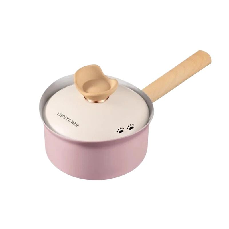 

LANMI 18cm Milk Pot Non-Stick Baby Complement Food Saucepan Mini Kitchen Multi-function Soup Pot Gas Induction Cooker Universal