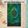 Landscape Theme Soft Beach Towel Personalized Custom Name Text Towel Portable for Beach Pool Travel