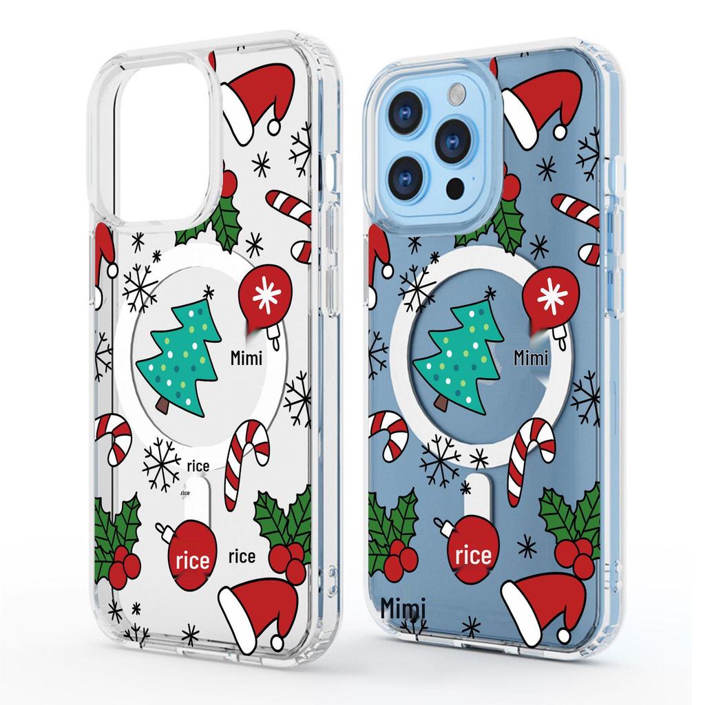 Magnetic Clear iPhone 15/16/17 Pro Max Case - Full Coverage Christmas Gift