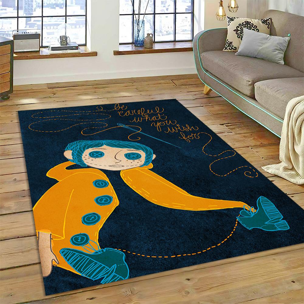 27 Style Coraline Secret Door Cartoon Horror Carpet Rug for Bedroom Living Room Home Sofa Decoration,kids Large Decor Floor Mat